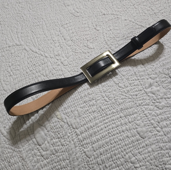 Giorgio Armani Black Leather Belt W/ Logo Buckle main image 4